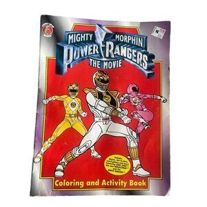 Vintage 1995 Mighty Morphin Power Rangers the Movie Coloring & Activity Book EUC